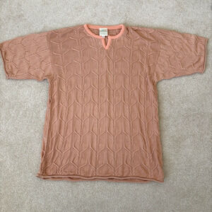 vintage COOGI Classic Silk Peach Textured Cosby Sweater Medium 90s Notorious
